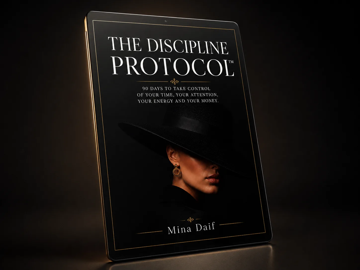 The Discipline Protocol tablet mockup